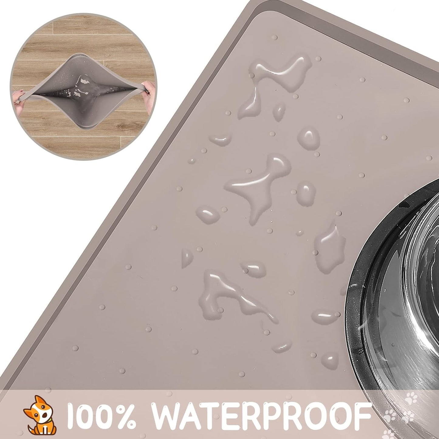 Silicone Spill-Proof Pet Mat: Keep Your Floors Clean, Effortlessly!