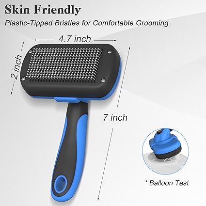 Swihauk Self-Cleaning Pet Brush: Shiny Coat, Spotless Home!