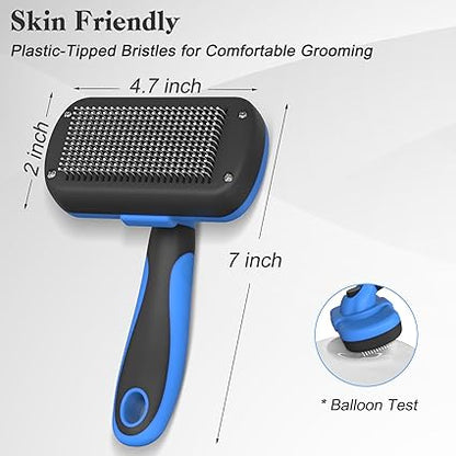 Swihauk Self-Cleaning Pet Brush: Shiny Coat, Spotless Home!