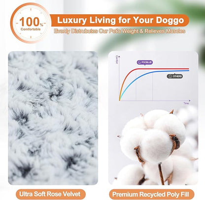 Premium Pink Velvet Pet Bed: Ultimate Support, Comfort & Style!