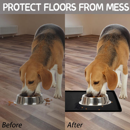 Silicone Spill-Proof Pet Mat: Keep Your Floors Clean, Effortlessly!