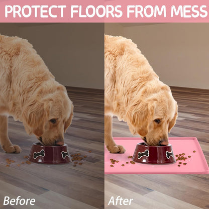 Silicone Spill-Proof Pet Mat: Keep Your Floors Clean, Effortlessly!
