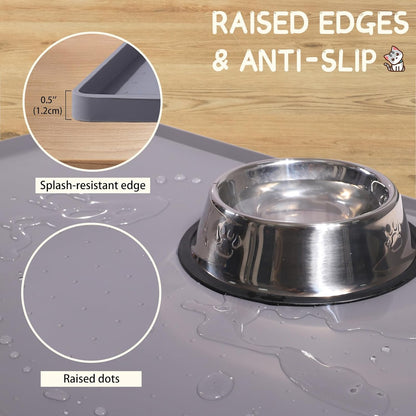 Silicone Spill-Proof Pet Mat: Keep Your Floors Clean, Effortlessly!