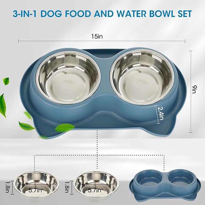 Anti-Spill Pet Bowl Set: Mess-Free Meals, Happy Home!