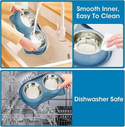 Anti-Spill Pet Bowl Set: Mess-Free Meals, Happy Home!