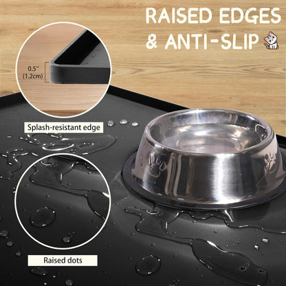 Silicone Spill-Proof Pet Mat: Keep Your Floors Clean, Effortlessly!