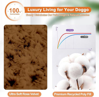 Premium Pink Velvet Pet Bed: Ultimate Support, Comfort & Style!
