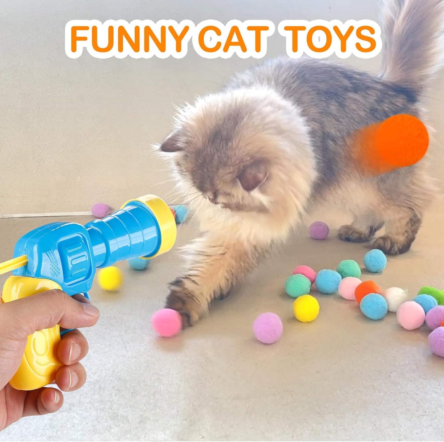 Cat Ball Launcher & Interactive Play Set: Endless Fun for Indoor Felines!