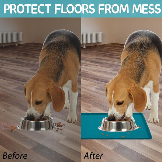 Silicone Spill-Proof Pet Mat: Keep Your Floors Clean, Effortlessly!