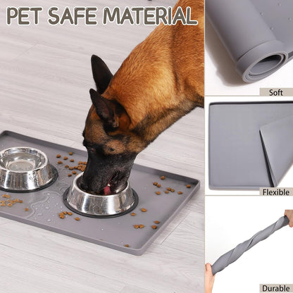 Silicone Spill-Proof Pet Mat: Keep Your Floors Clean, Effortlessly!