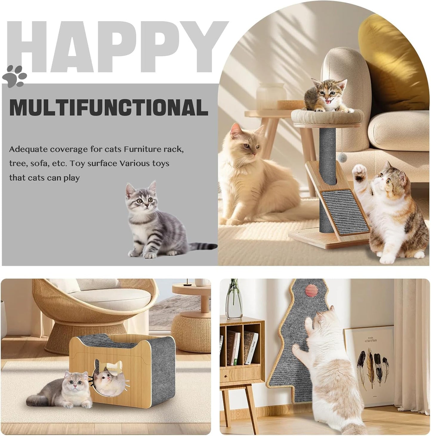 Cuttable Cat Scratch Mat: Unleash Creativity, Protect Your Home!