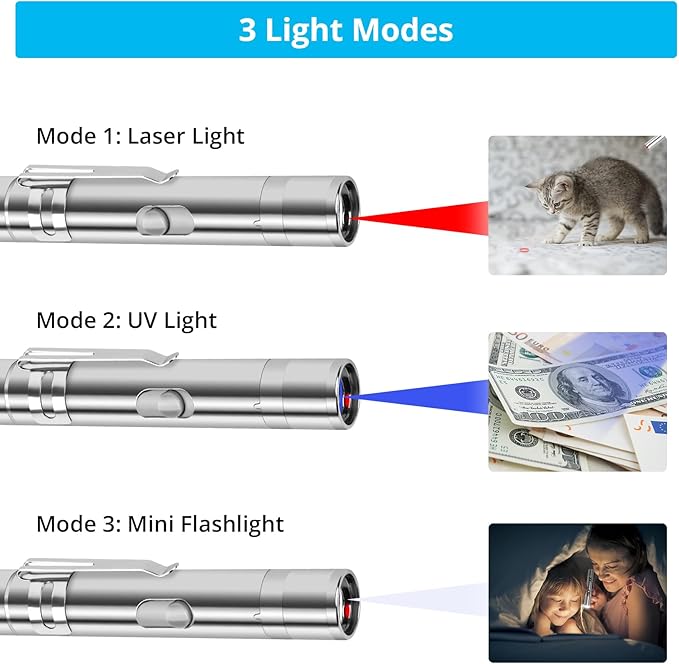 7-in-1 Laser Pointer Pen: Training, Exercise & Bonding in Every Play!