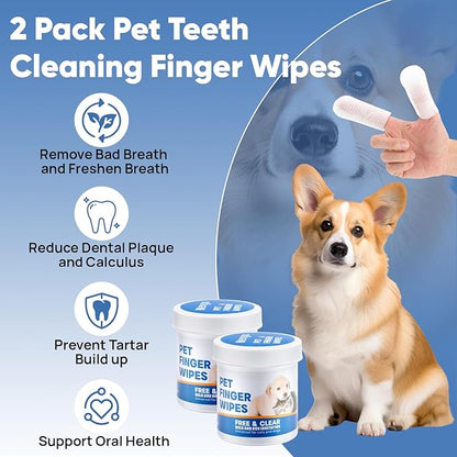 Natural Dental Wipes: Gentle Oral Care for Dogs & Cats!
