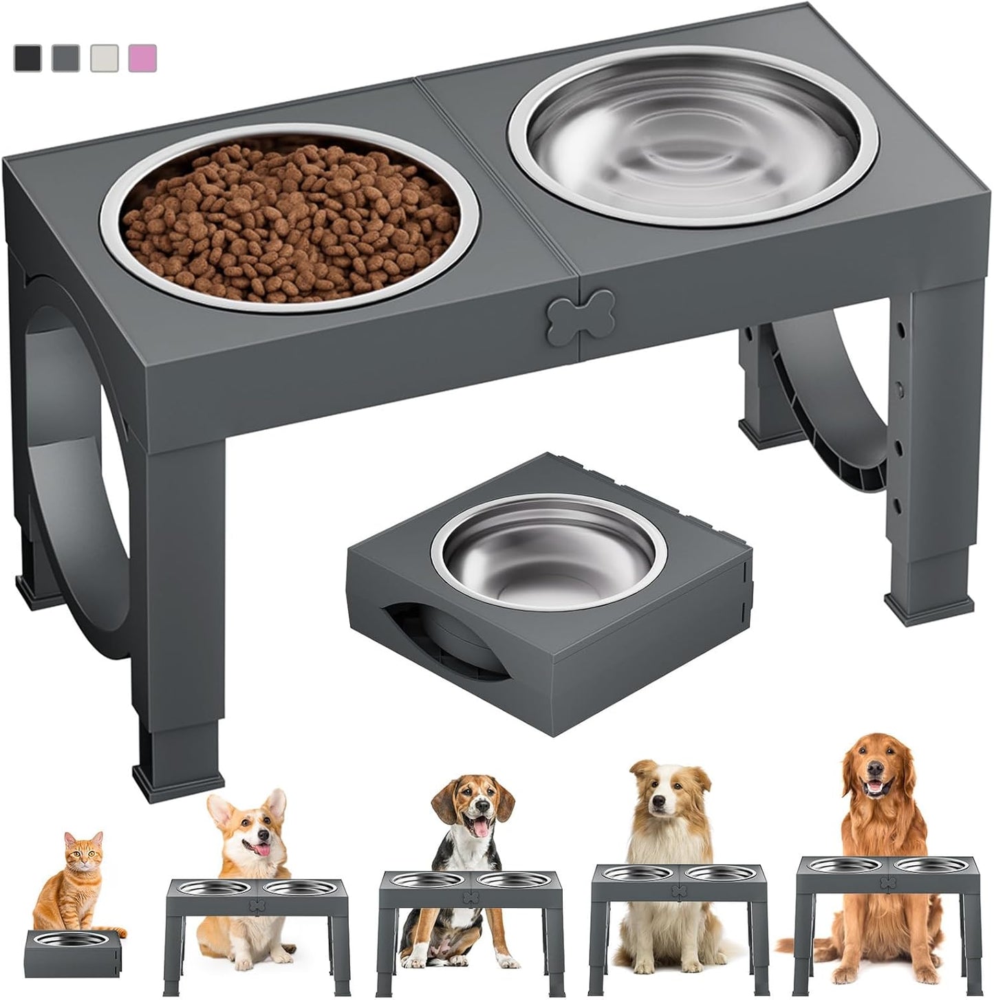 Comedero Elevado Ajustable XiaZ: ¡Mejora Postura y Digestión en tu Perro!