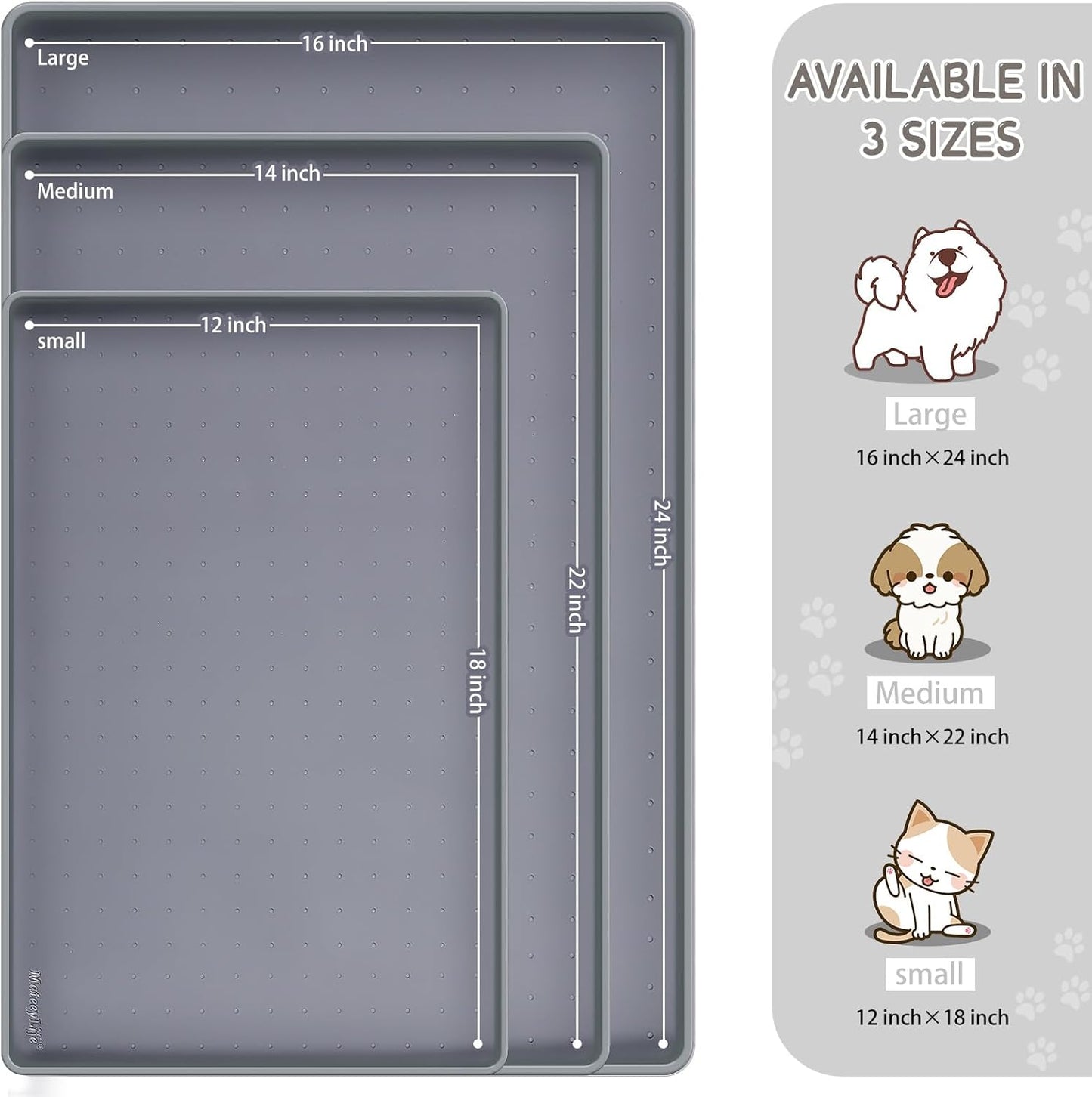 Silicone Spill-Proof Pet Mat: Keep Your Floors Clean, Effortlessly!