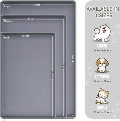 Silicone Spill-Proof Pet Mat: Keep Your Floors Clean, Effortlessly!