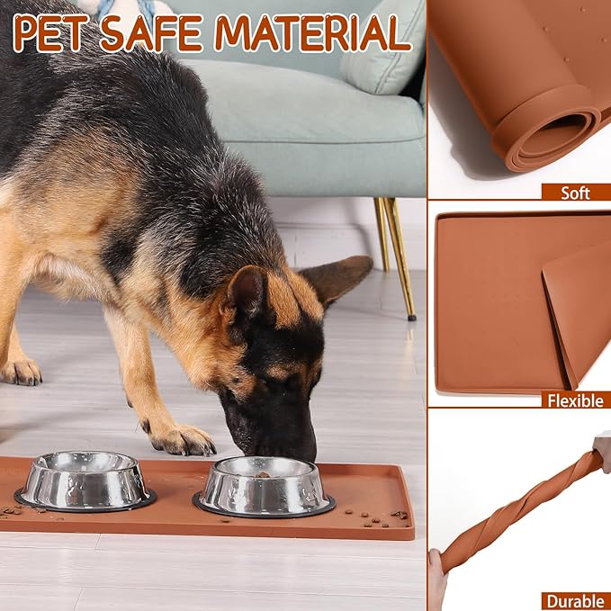 Silicone Spill-Proof Pet Mat: Keep Your Floors Clean, Effortlessly!