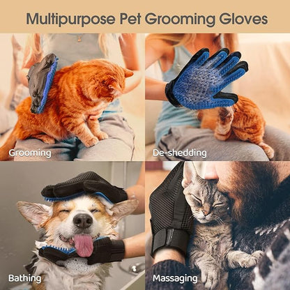 Delomo Grooming Gloves: Relaxing Massage & Effective De-Shedding!
