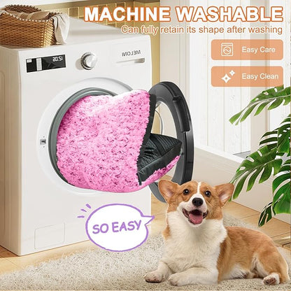 Premium Pink Velvet Pet Bed: Ultimate Support, Comfort & Style!