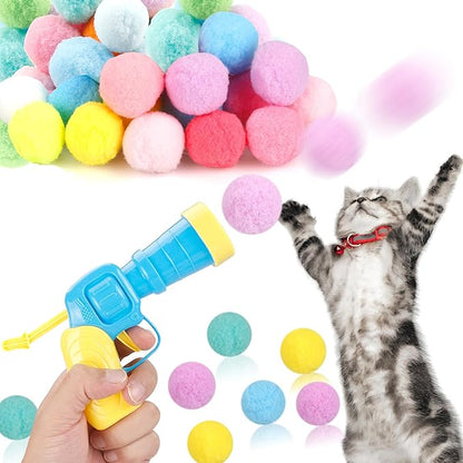Cat Ball Launcher & Interactive Play Set: Endless Fun for Indoor Felines!