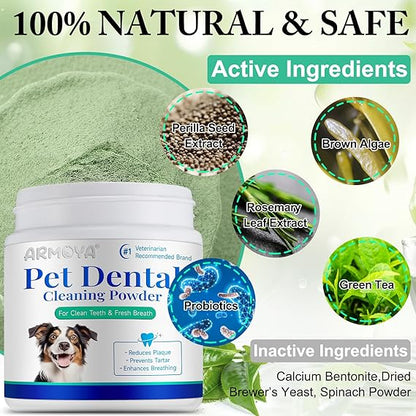 Probiotic Dental Powder: Natural Oral Care for Dogs & Cats!