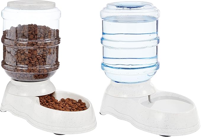 Large Automatic Pet Food & Water Dispenser | Gravity-Fed, 2.5 GAL / 12 LBS for Dogs & Cats (Sold Separately)