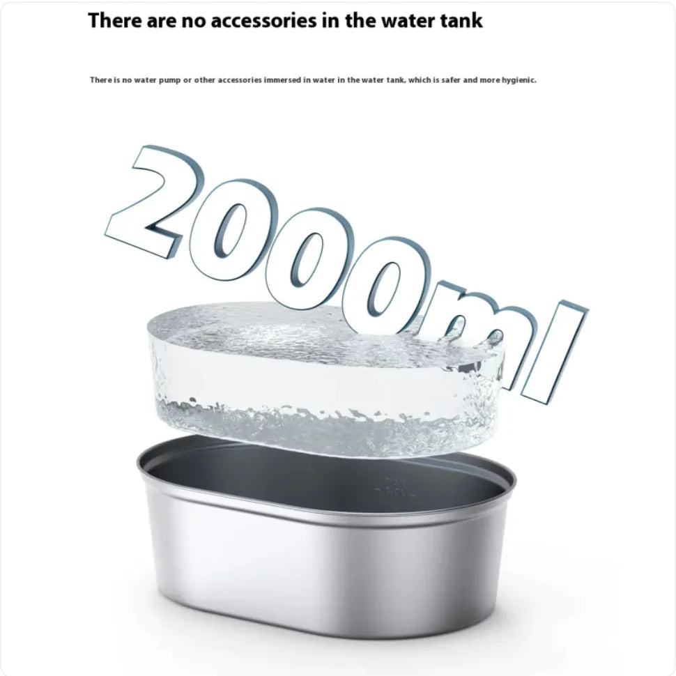 Uha Stainless Steel Automatic Pet Water Fountain | Quiet, Filtered & Hygienic for Cats & Dogs