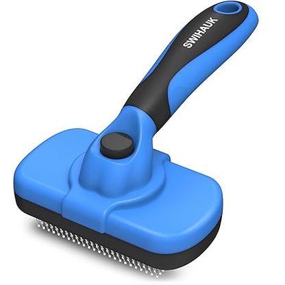 Swihauk Self-Cleaning Pet Brush: Shiny Coat, Spotless Home!